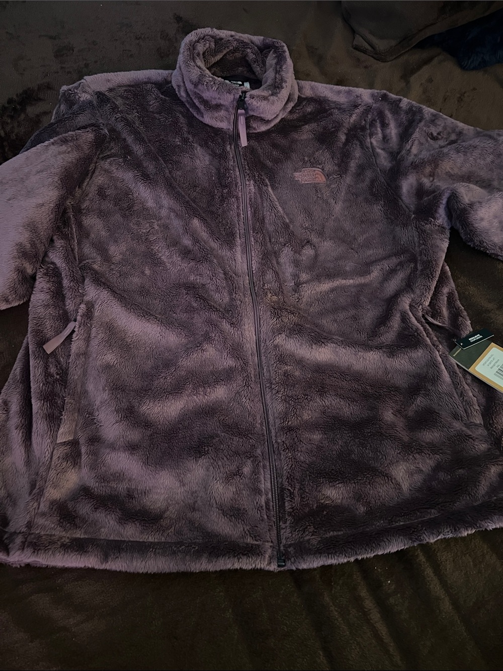 🆕 NWT The North Face Plush Full-Zip Teddy Jacket - Midnight Mauve Size XXL - Picture 7 of 12